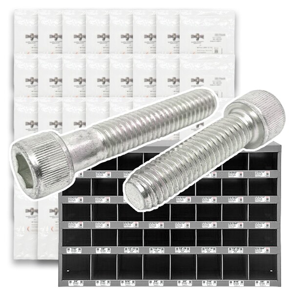 Boltsandnuts.Com Metric Stainless A4-70 Socket Head Cap Screws - 1511 PCS Assortment Kit #514 - main